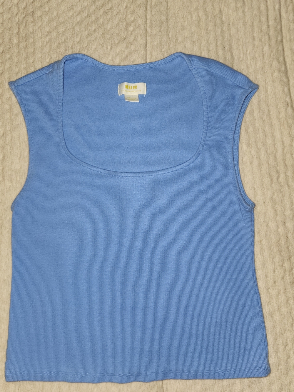 Anthropologie Periwinkle Scoop Neck Ribbed Tank